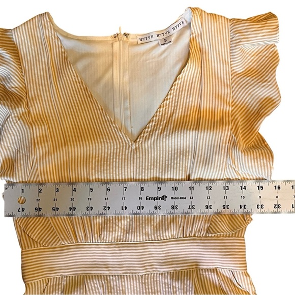 Hyfve Yellow Striped Ruffle Romper - Picture 4 of 5
